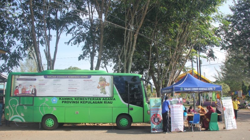 Kanwil Kemenag Kepri Luncurkan Layanan Bus Tanjak Corner NU Online Kepri