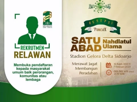 Panitia Resepsi Abad Nu Buka Rekrutmen Relawan Untuk Bidang Ini