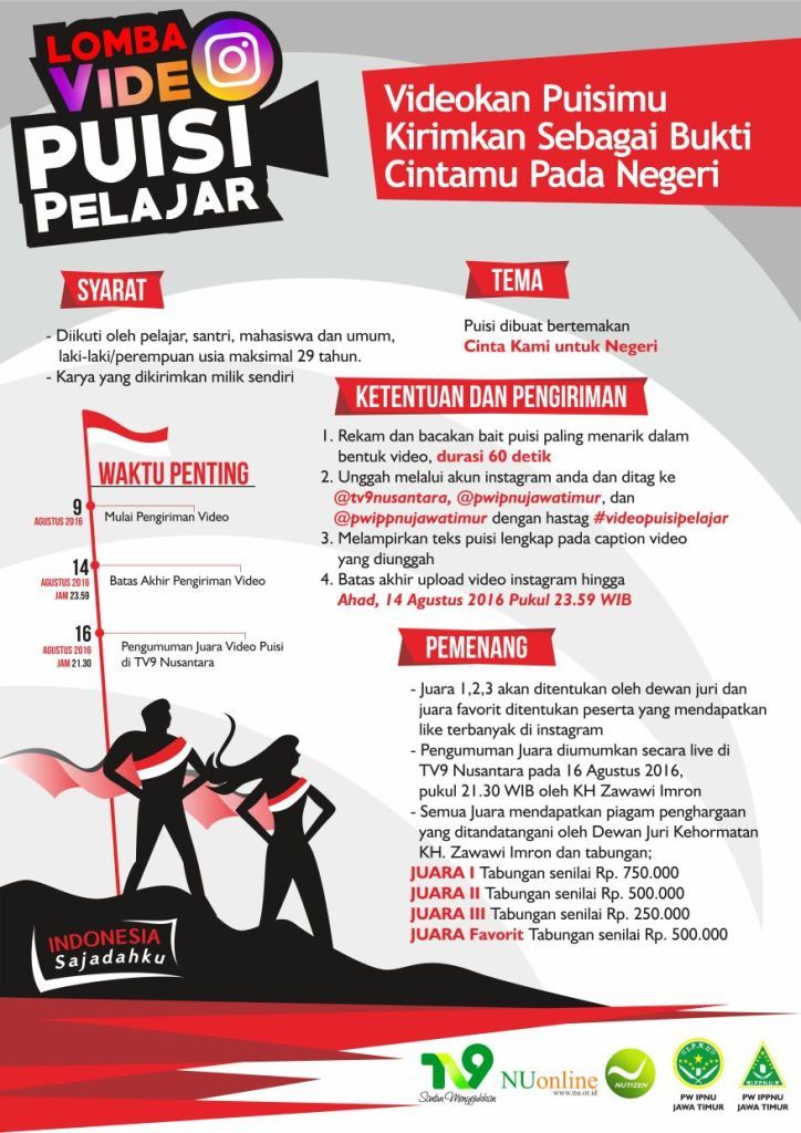 Ikuti Lomba Video Puisi Pelajar Ipnu Ippnu Jatim