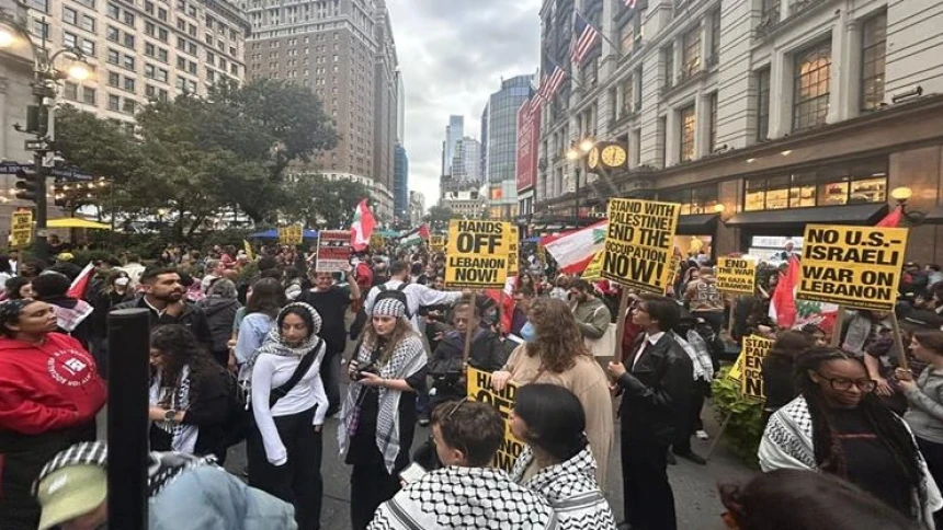 Ribuan Massa Unjuk Rasa di Manhattan, Kecam Agresi Israel ke Gaza dan Lebanon