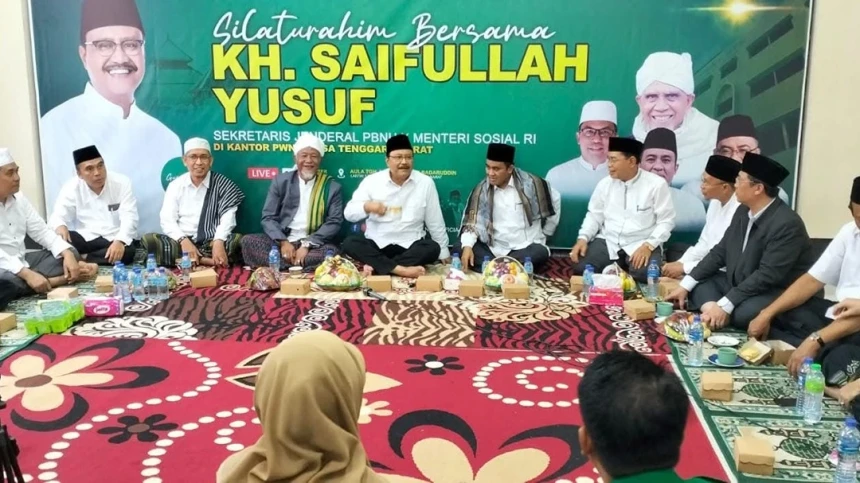 Silaturahim dengan PWNU NTB, Gus Ipul Ingatkan Tanggung Jawab NU Cegah Kekerasan Seksual di Pesantren