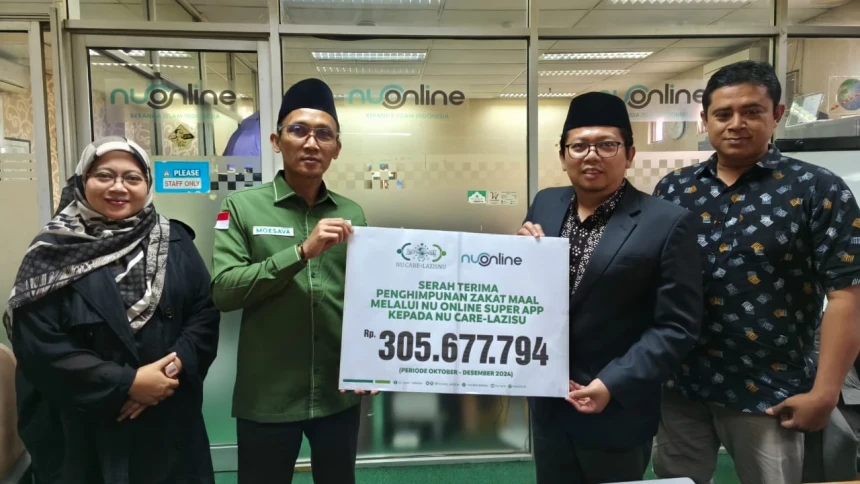 Melalui Super App, NU Online Himpun Zakat Rp1,6 Miliar pada 2024: Diserahkan ke LAZISNU Secara Berkala