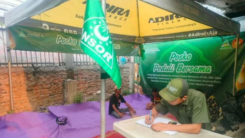 GP Ansor Jakpus Buka Posko untuk Korban Kebakaran