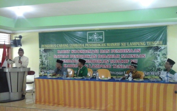 Rakor Ma&#039;arif NU Lampung Tengah Tekankan Penguatan Kelembagaan