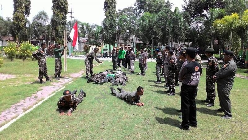 Ansor Kencong Gelar Simulasi Pengamanan Hari Santri Nasional