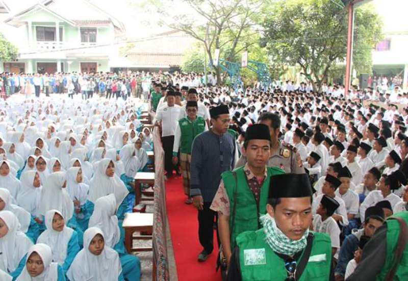 Ada Saweran di Cianjur saat Penyambutan Rombongan Kirab Resolusi Jihad
