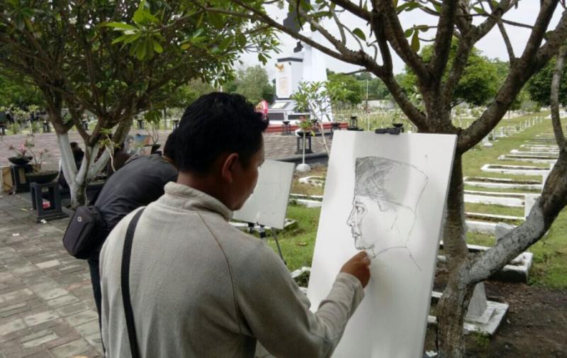 Begini Cara Pelukis Jombang Peringati Hari Pahlawan