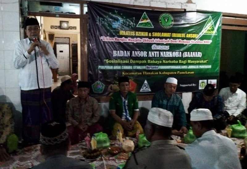 Kumpul Maulid, GP Ansor Tlanakan Kampanye Bahaya Narkoba