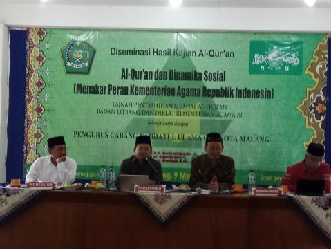 Gandeng LPMQ, PCNU Kota Malang Gelar Diseminasi Hasil Kajian Al-Qur'an