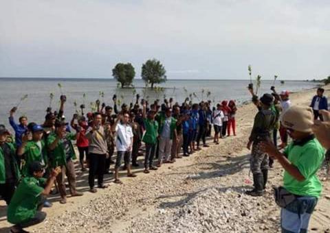 Cegah Abrasi, GP Ansor Gerokgak Tanam Mangrove