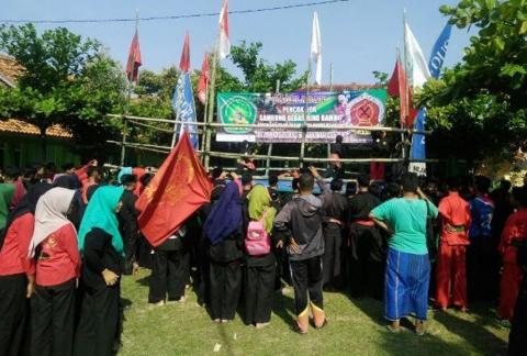 Pendekar Santri Antusias Ikuti Pencak Dor Pagar Nusa Rembang