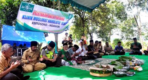 TNI, Polri dan Banser Bangun Klinik Muslimat NU Kertosono
