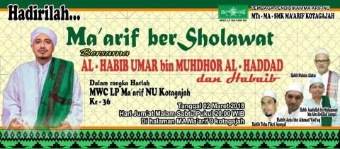Ribuan Warga Kotagajah Hadiri Ma’arif Bersholawat