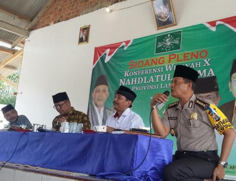 Polda Lampung Ajak NU Tetap Aktif Jaga Kedamaian dan Keamanan