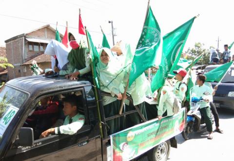 Sambut Konferwil, Nahdliyin Grobogan Gelar Kirab