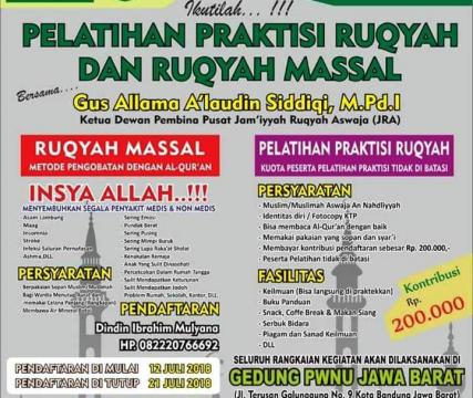 Ruqyah Aswaja Gelar Pelatihan Terbesar di Jawa Barat