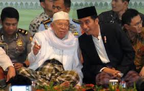 Jokowi declares Rais Aam KH Ma’ruf Amin as his running mate