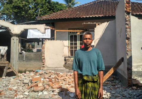 Sa&#039;dah Berlari ke Kebun Saat Gempa Lombok