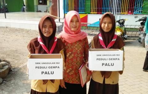 Peduli Sulteng, SMK Unggulan NU Mojoagung Galang Donasi