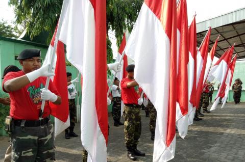 Terima Panji Kirab Satu Negeri, Ansor Jateng Serukan Pentingnya Kebhinekaan