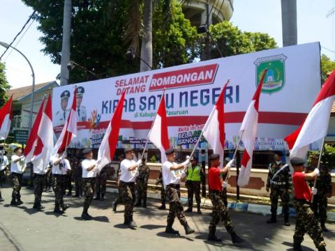 Bupati Pasuruan Terima Tim dan Pataka Kirab Satu Negeri