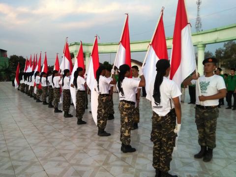 17 Pataka Merah Putih Tiba di Pesawaran Lampung