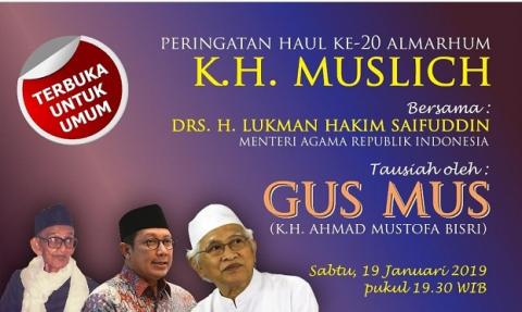 Malam Ini Gus Mus Isi Tausiyah di Haul KH Muslich