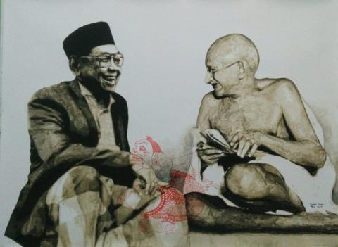 Gus Dur and Mahatma Gandhi&#039;s painting will be displayed in Bulgaria