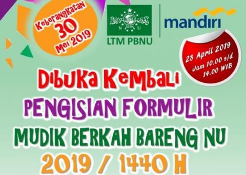 Pendaftaran Mudik Gratis PBNU Tahap Kedua Dibuka Ahad 28 April