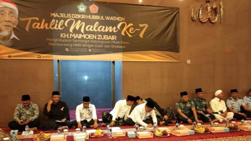 MDHW Gandeng Mabes TNI Gelar Tahlilan Malam Ketujuh Hari Mbah Maimoen