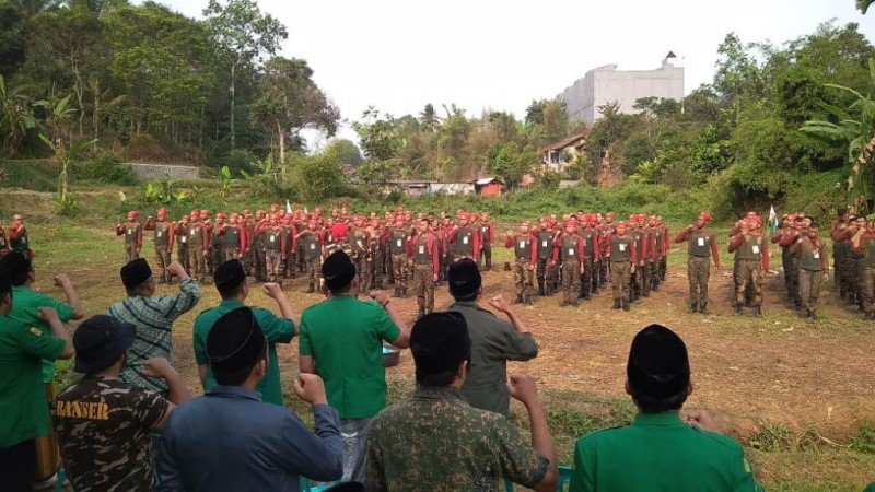Seratus Banser Kabupaten Sukabumi Ikuti Susbalan Pertama