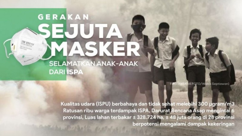 LAZISNU Galang Sejuta Masker untuk Warga Terdampak Karhutla