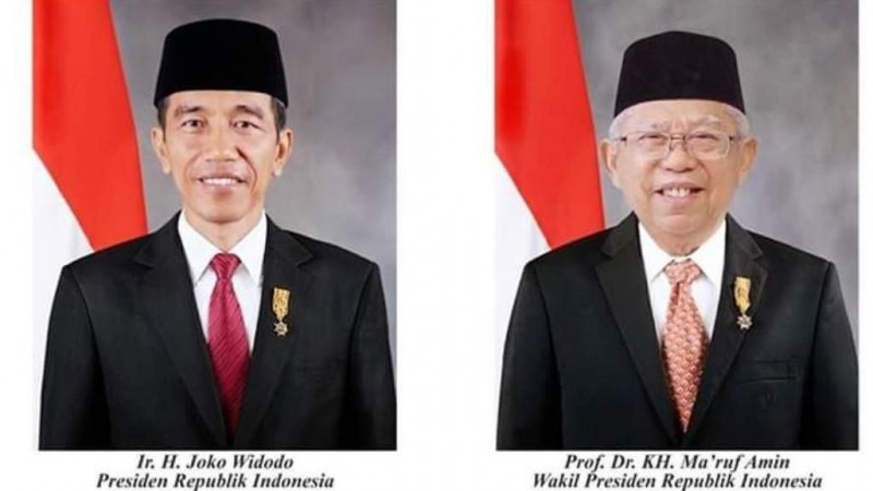 H-3 Pelantikan, Foto Resmi Presiden Jokowi dan Wapres Kiai Ma&#039;ruf Dirilis