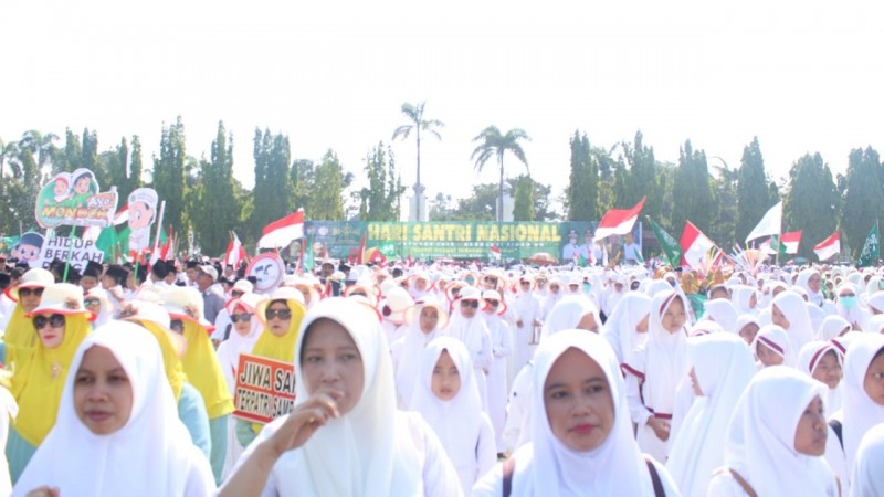 Lintas Iman Ikut Meriahkan Kirab Hari Santri di Jombang