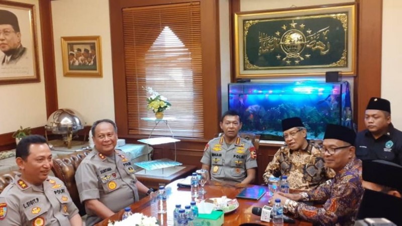 Kapolri Idham Azis Bersilaturahim ke PBNU