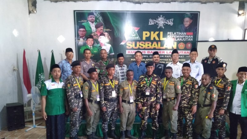 Para Pemuda Papua Barat Ikut PKL dan Susbalan Ansor-Banser