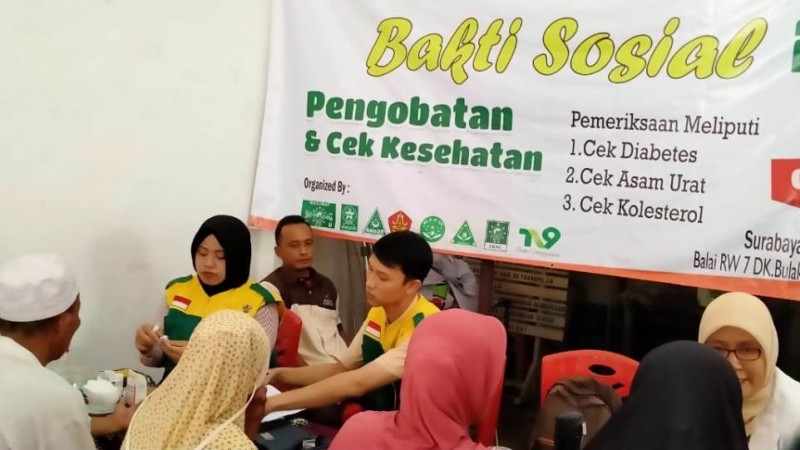 LAZISNU Kota Surabaya Baksos Cek Pengobatan Gratis