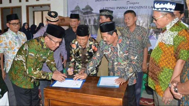 Sukseskan Muktamar NU, IAI An-Nur MoU dengan LAZISNU Lampung