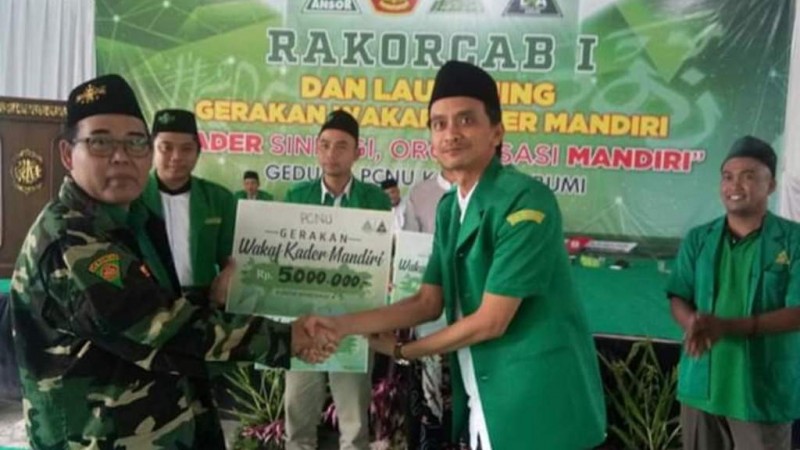 Tingkatkan Kemandirian, GP Ansor Kabupaten Sukabumi Luncurkan Gerakan Wakaf