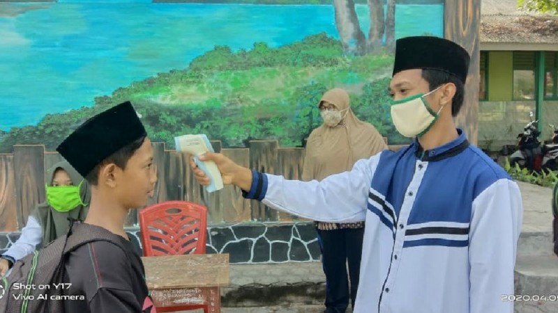 Peduli Santri, LAZISNU Lampung Bakti Sosial di Pesantren Al Hamid Cinta Mulya