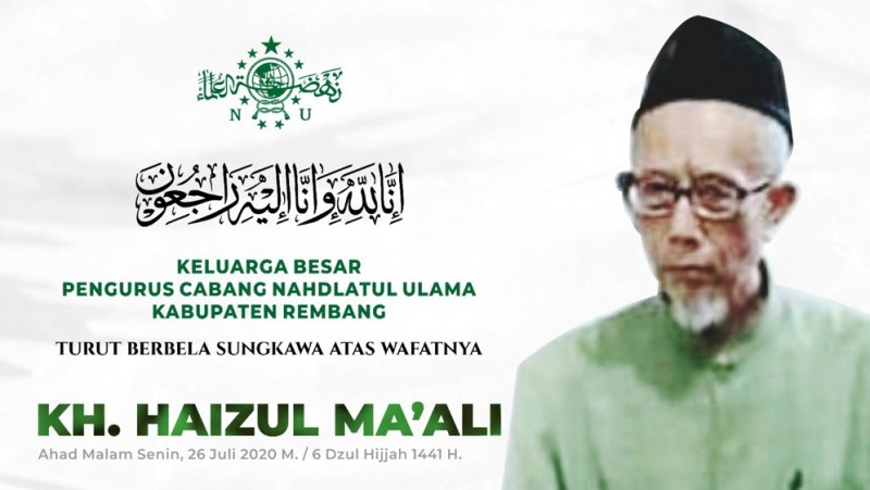 Innalillahi, Mustasyar NU Rembang KH Haizul Ma&#039;ali Wafat