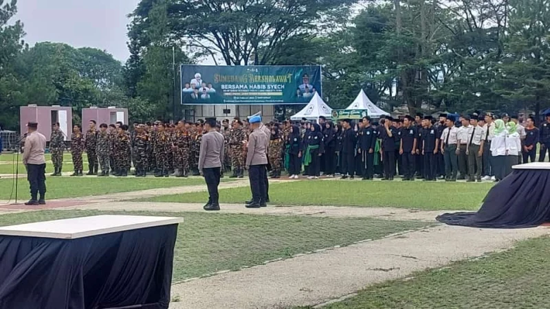 Ratusan Personel Gabungan TNI, Polisi dan Banser Siap Amankan Acara Cirebon Bersholawat