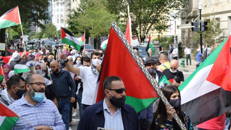 Massa Pro-Palestina Gelar Demonstrasi di Depan Gedung Putih, Tolak ‘Normalisasi’
