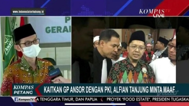 Alfian Tanjung Minta Maaf Setelah Fitnah Pengurus GP Ansor Keturunan PKI  