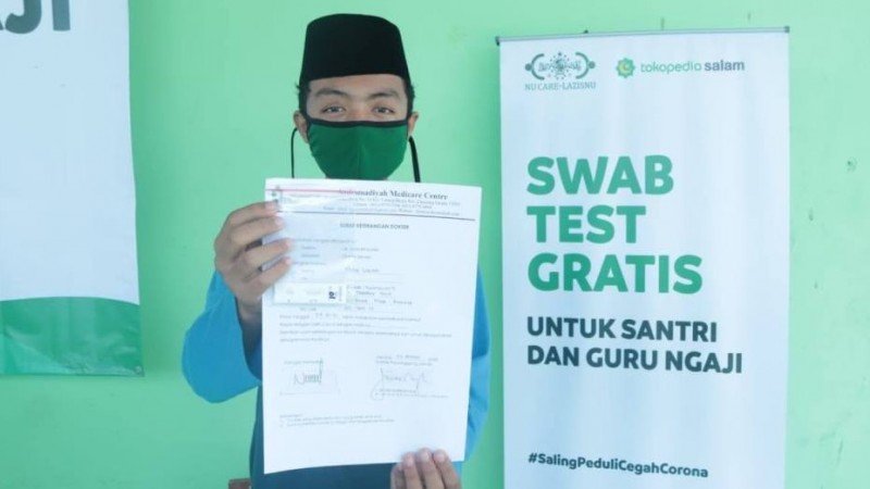 NU Care Adakan Tes Swab di Pesantren Yasina Bogor
