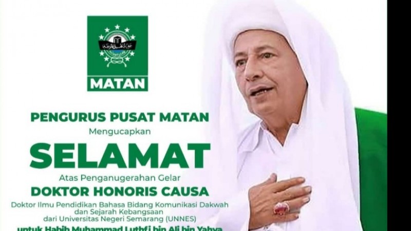 Matan Nilai Habib Luthfi Layak Terima Anugerah Doktor Kehormatan dari Unnes