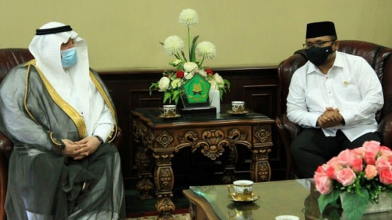 Menag Bahas Haji 2021 dengan Dubes Arab Saudi