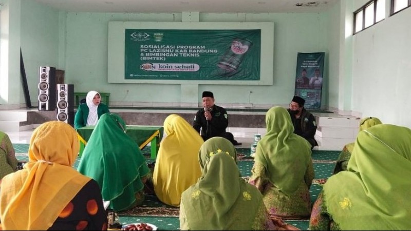 LAZISNU Kabupaten Bandung Gandeng Muslimat NU untuk Sosialisasikan Koin Sehati