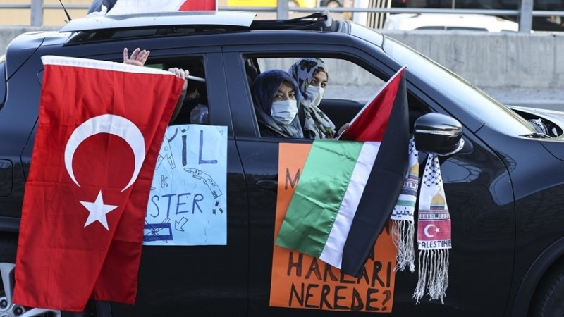 Warga Turki Gelar Protes Agresi Israel ke Palestina