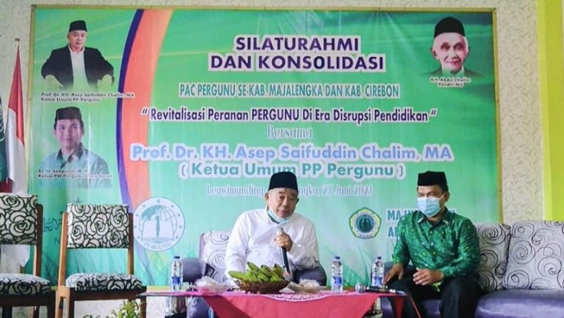 KH Asep Abdul Chalim Hadiri Konsolidasi PAC Pergunu Kabupaten Majalengaka dan Cirebon